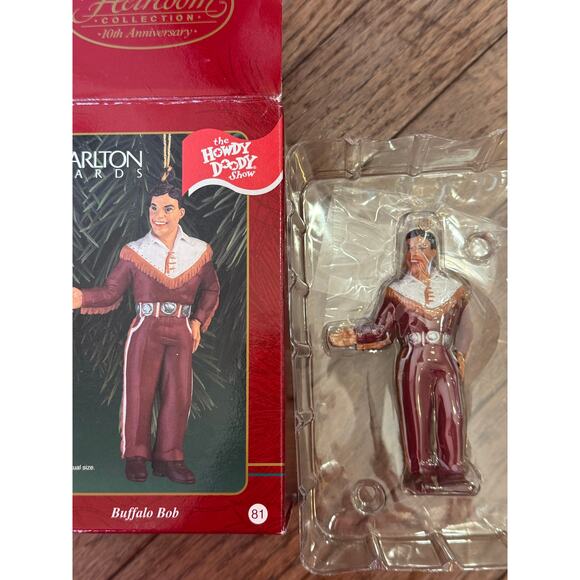 Vintage 90s Carlton Cards Heirloom Buffalo Bob Ornament Howdy Doody Show w/Box - Picture 12 of 16